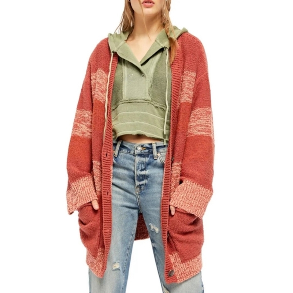 Free People Sweaters - 🆕FREE PEOPLE  Southport Beach Long Cardigan Sz M